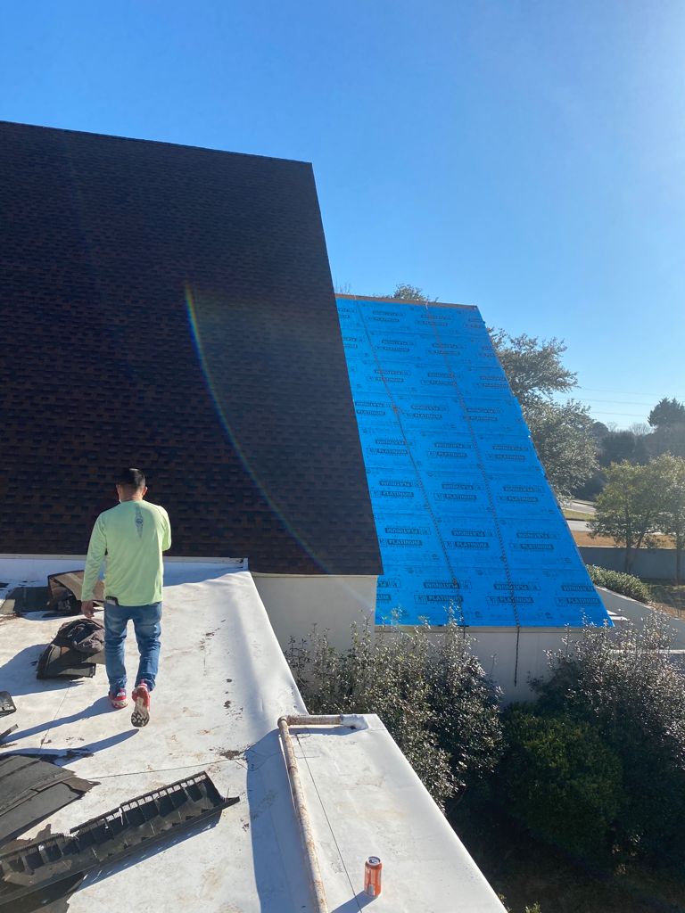 Residential roof before installation